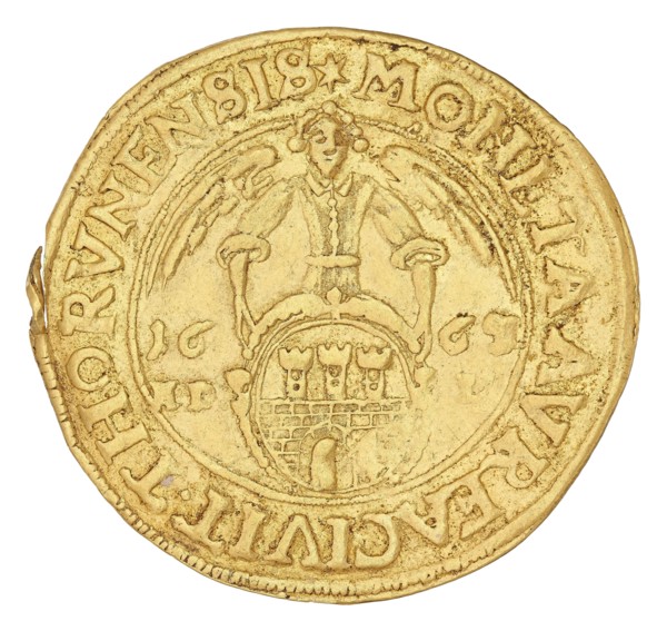 Torun double ducat, John II Casimir Vasa King of Poland; 1648–1668; Lauer, Hans Dawid mint lessee;