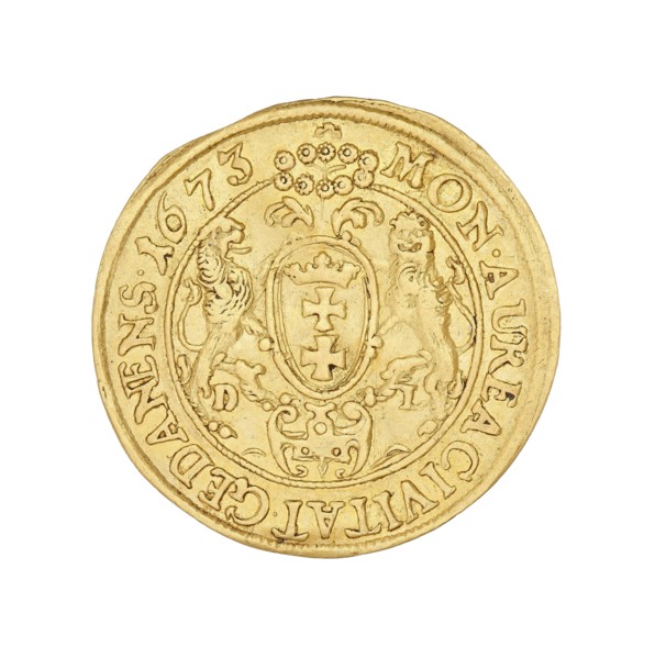 Gdansk ducat, Michal Korybut Wisniowiecki king of Poland; 1669–1673, Daniel Lesse mintmaster,