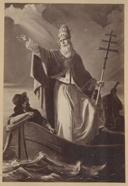 Photograph of a painting: Ignacy Jasinski 1833–1878, St. Wojciech; reproduction of a religious