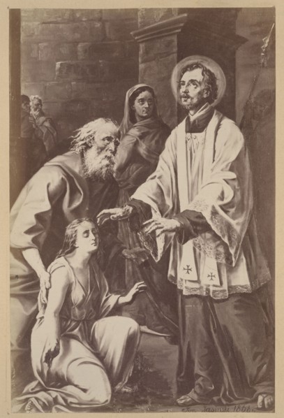 Photograph of a painting: Ignacy Jasinski 1833–1878, St. Valentine; Ignacy Jasinski, Polish
