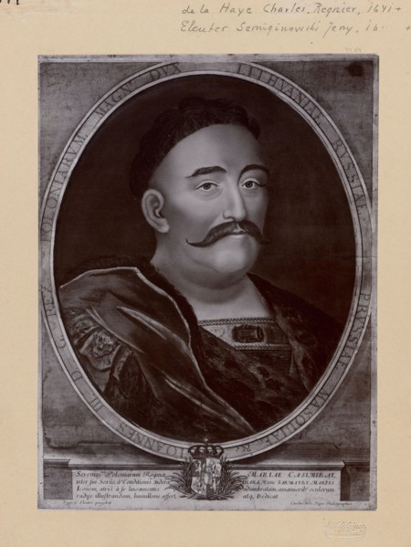 Photograph of a copperplate engraving: Charles de La Haye 1641-post 1712 and Jerzy