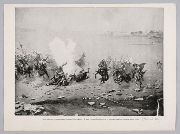 Reproduction of a painting: Wojciech Kossak 1856–1942, Fragment of The Battle of the Pyramids