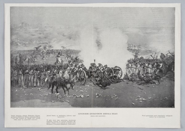 Reproduction of a painting: Wojciech Kossak 1856–1942, Fragment of the Battle of the Pyramids The