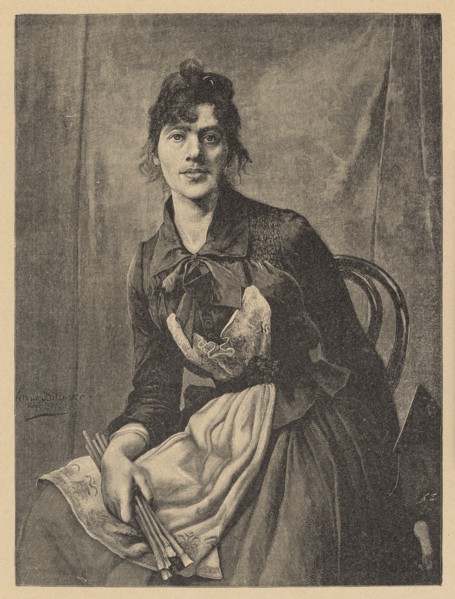 Reproduction of a painting: Anna Bilinska-Bohdanowicz 1857–1893, Self-portrait; painting; Polish