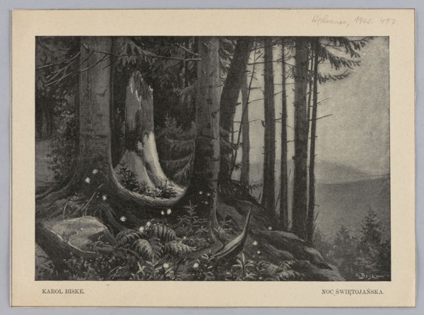 Reproduction of a painting: Karol Biske 1863–1928, Midsummer Night Kupala Night, 1900; painting;
