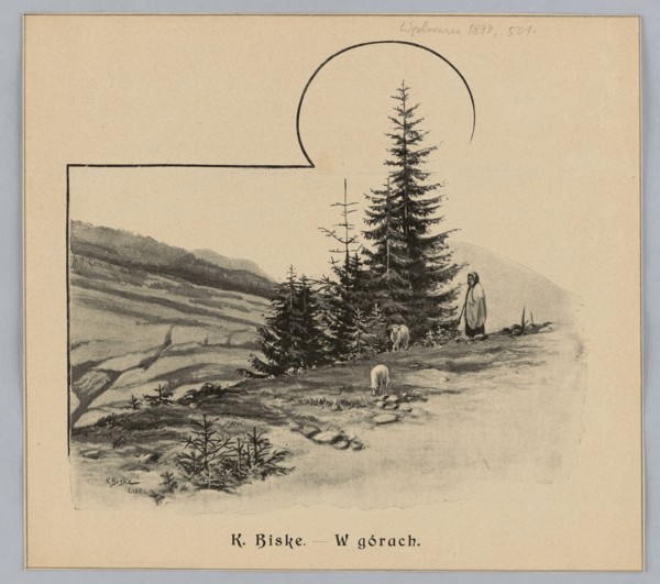 Reproduction of a painting: Karol Biske 1863–1928, In the Mountains; painting, Polish painting,