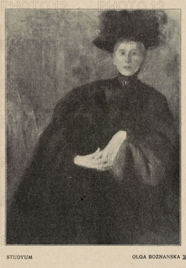 Reproductions of paintings: Olga Boznanska 1865–1940, Study; Portrait; Portrait verso; painting;