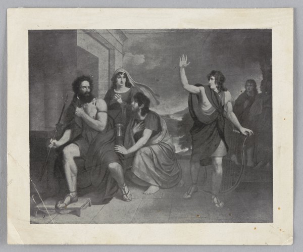 Reproduction of a painting: Antoni Brodowski 1784–1832, Saul's Wrath on David; painting; Polish