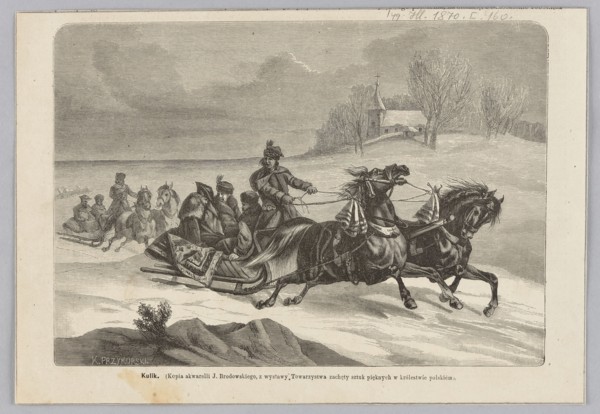 Reproduction of a watercolor: Józef Brodowski 1828–1900, Kulik; reproduction after a watercolor,