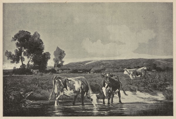Reproduction of a painting: Karol Brodowski 1784–1832, From Our Meadows, 1900, painting;