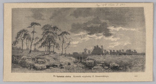 After sunset; Brzozowski, Feliks 1836–1892 draughtsman/author; Krajewski, Jan fl. 1874–1887 woodcut