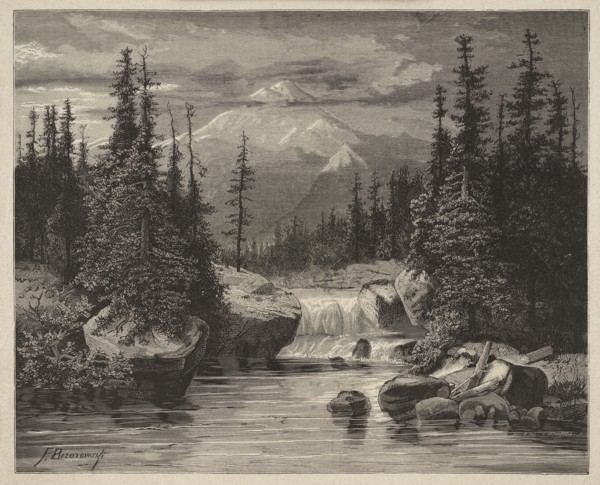 The area around Muran in the Tatra Mountains; woodcut illustration after Feliks Brzozowski