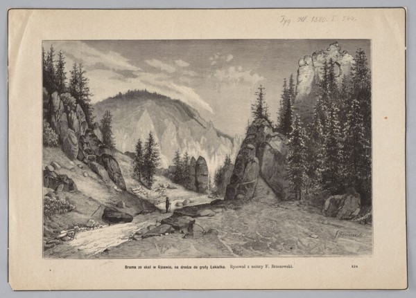 A gate made of rocks in Ojców, on the way to Lokietek's cave; mountain landscapes; mountains; Ojców