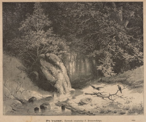 After the storm; 1885; illustration by Feliks Brzozowski 1836–1892, reproduced by Angerer & Göschl