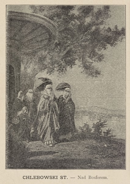 Reproduction of a painting: Stanislaw Chlebowski 1835–1884, On the Bosphorus; reproduction of a