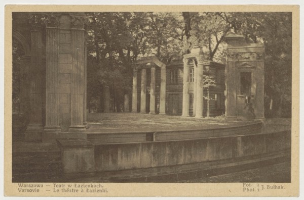 Warsaw. Theatre in Lazienki Park, Jan Bulhak 1876–1950 photographer, St. Wojciech's Printing House