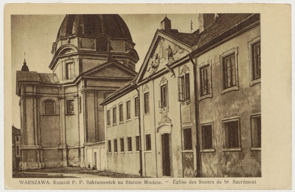 Warsaw. Church of the Blessed Sacrament Nuns in the Old Town. - Eglise des Soeurs de St. Sacrement,