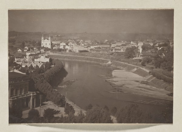 Wilia towards the Green Bridge; photograph, Wilno album, volume 1; Jan Bulhak 1876–1950; Vilnius