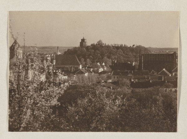 Castle Hill; photograph, Bulhak, Jan 1876–1950, Vilnius, 1912; panorama of Vilnius, Castle Hill;