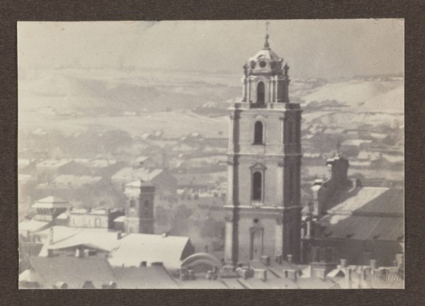 St. John's Church; photograph, 1914; subject: panoramic view of Vilnius including St. John's