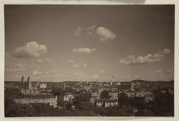 Vue générale Vilnius. General View; photograph, pictorialism, panorama of Vilnius, ca. 1913;
