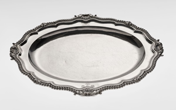 Oval platter by Benjamin & James Smith fl. 1809–1812, goldsmiths; Georgian/George III style, oval