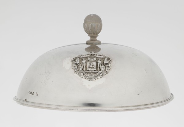 Platter lampshade, Scott, Digby & Smith, Benjamin fl. 1802–1807 goldsmith; Silver hemispherical