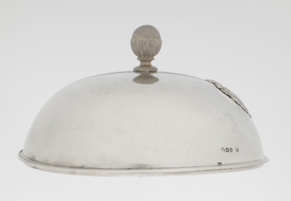 Platter lampshade by Digby & Smith, Benjamin fl. 1802–1807, goldsmith. Silver hemispherical