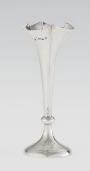 Chalice-shaped vase, maker: Woodward, Horace & Co Ltd Birmingham, London; fl. ca 1851–1919;