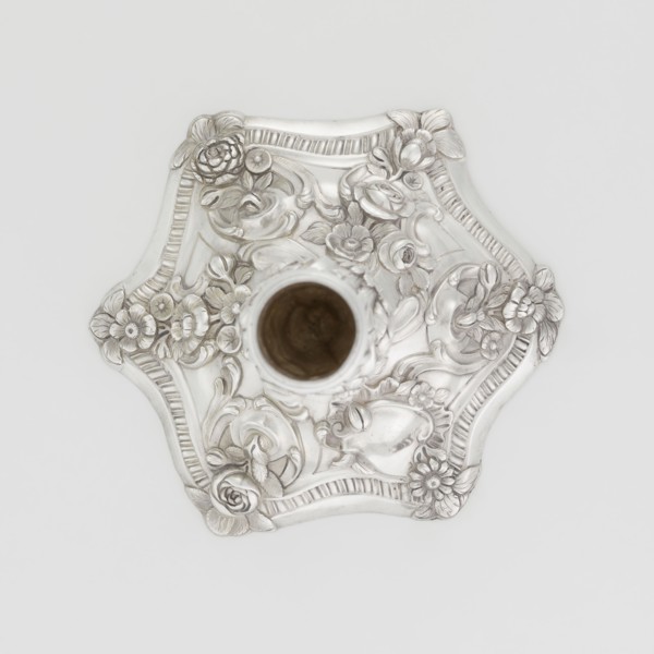 Single-candle candlestick by William Cafe fl. 1757–ca. 1802, silver, 1763/1764. Rococo George II