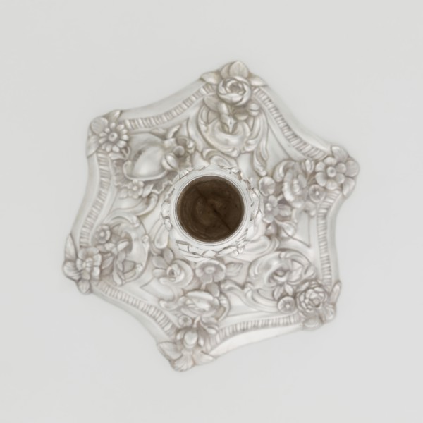 Single-candle candlestick by William Cafe fl. 1757–ca. 1802, rococo, Georgian/George II style,