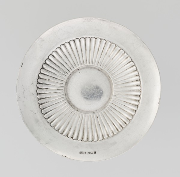 Cup and saucer by Dixon, James & Sons Sheffield; goldsmiths; fl. 1806–, maker's mark present.
