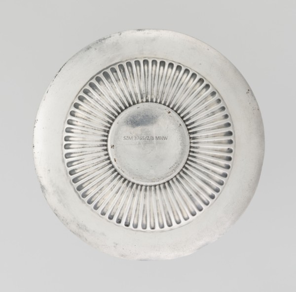 Cup and saucer. Maker: Dixon, James & Sons Sheffield; goldsmiths; fl. 1806– . Hemispherical cup