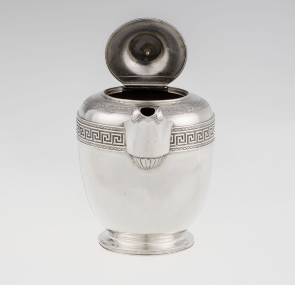 Teapot by John Emes fl. 1796–1808, silver, 1806–1807, London, England. Georgian/George III/Empire