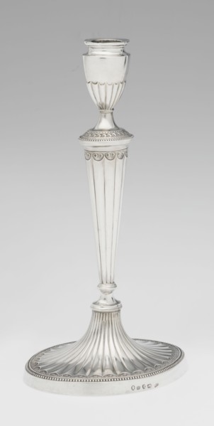 Two-candle candelabrum by Charles Hougham fl. 1769–1793, goldsmith. Classicism/Georgian, George III