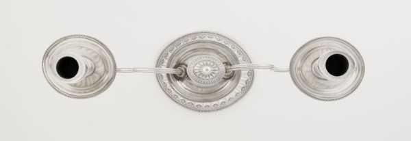 Two-candle candelabrum by Charles Hougham fl. 1769–1793, goldsmith. Classicism/George III/Georgian