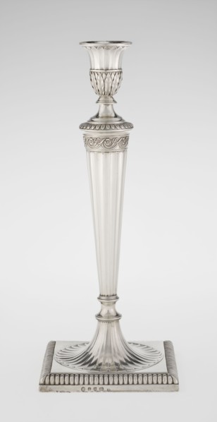 Classicist Two-Armed Candelabra, Schofield, John fl. 1776–1796 goldsmith, classicism, Georgian /