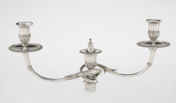 Classicist Two-Armed Candelabra, Schofield, John fl. 1776–1796 goldsmith; classicism,