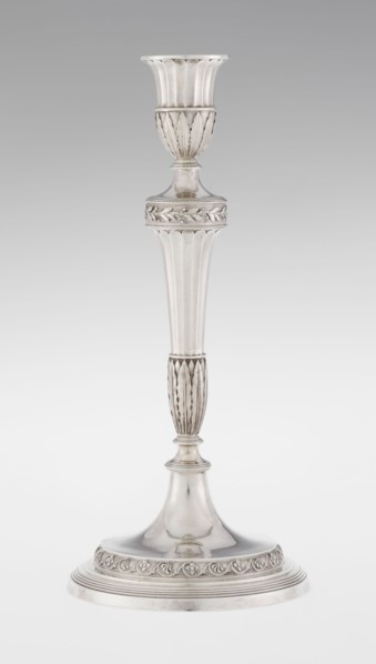 Single-candle candlestick by John Schofield fl. 1776–1796. Classicism/Georgian/George III style.