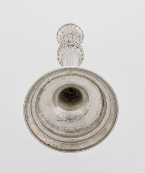 Single-candle candlestick by John Schofield fl. 1776–1796. Classicism/Georgian/George III style;