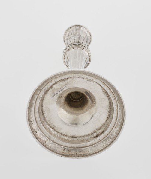 Single-candle candlestick by John Schofield fl. 1776–1796. Georgian/George III classicism style,