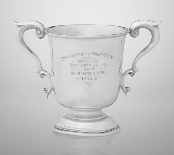 Prize cup by Mappin & Webb Ltd goldsmith, silversmith, dealer; fl. 1859-. Cup on a circular,