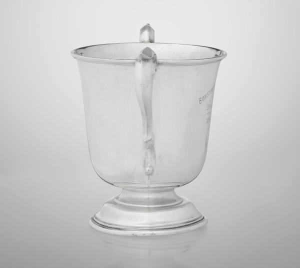 Prize cup by Mappin & Webb Ltd goldsmith, silversmith, dealer; fl. 1859– — cup on a circular,