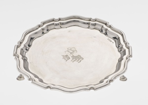 Tray on legs, Mappin & Webb Ltd goldsmith, silversmith, dealers; fl. 1859–, maker, scrap -