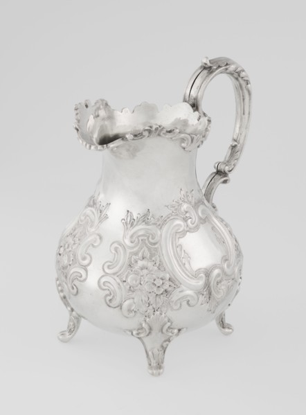 Milk jug by Mappin & Webb Ltd goldsmith, silversmith, dealer; fl. 1859–, neo-rococo style,