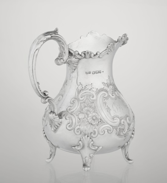 Milk jug by Mappin & Webb Ltd goldsmith, silversmith, dealer; fl. 1859–, neo-rococo style,
