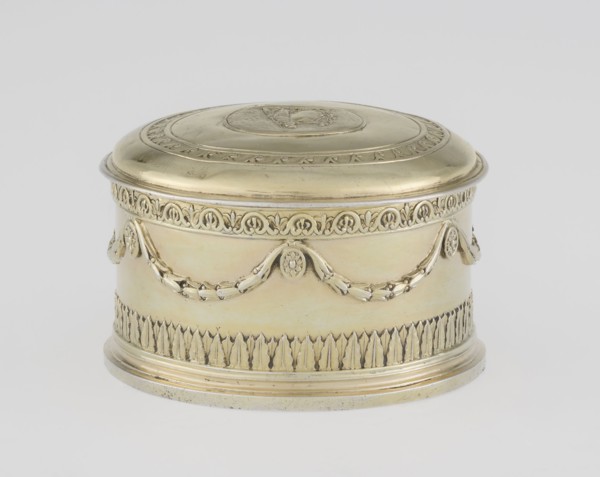 Toilet box; maker: Thomas I Pitts fl. 1755–ca. 1793; goldsmith. Classicism/Georgian, George III