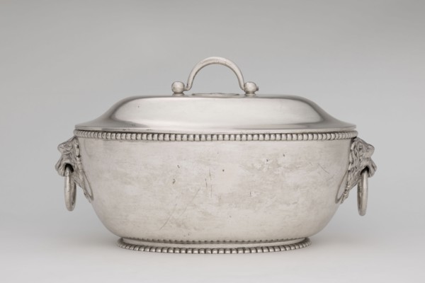 Vase with cover and platter, by Marcin Holke fl. ca. 1765–ca. 1792, goldsmith; tableware elements,