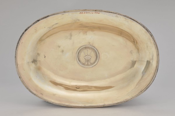 Vase with cover and platter, Marcin Holke fl. ca. 1765–ca. 1792, goldsmith; tableware elements,