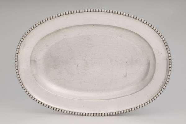 Vase with cover and platter, by Marcin Holke fl. ca. 1765–ca. 1792, goldsmith; tableware elements,